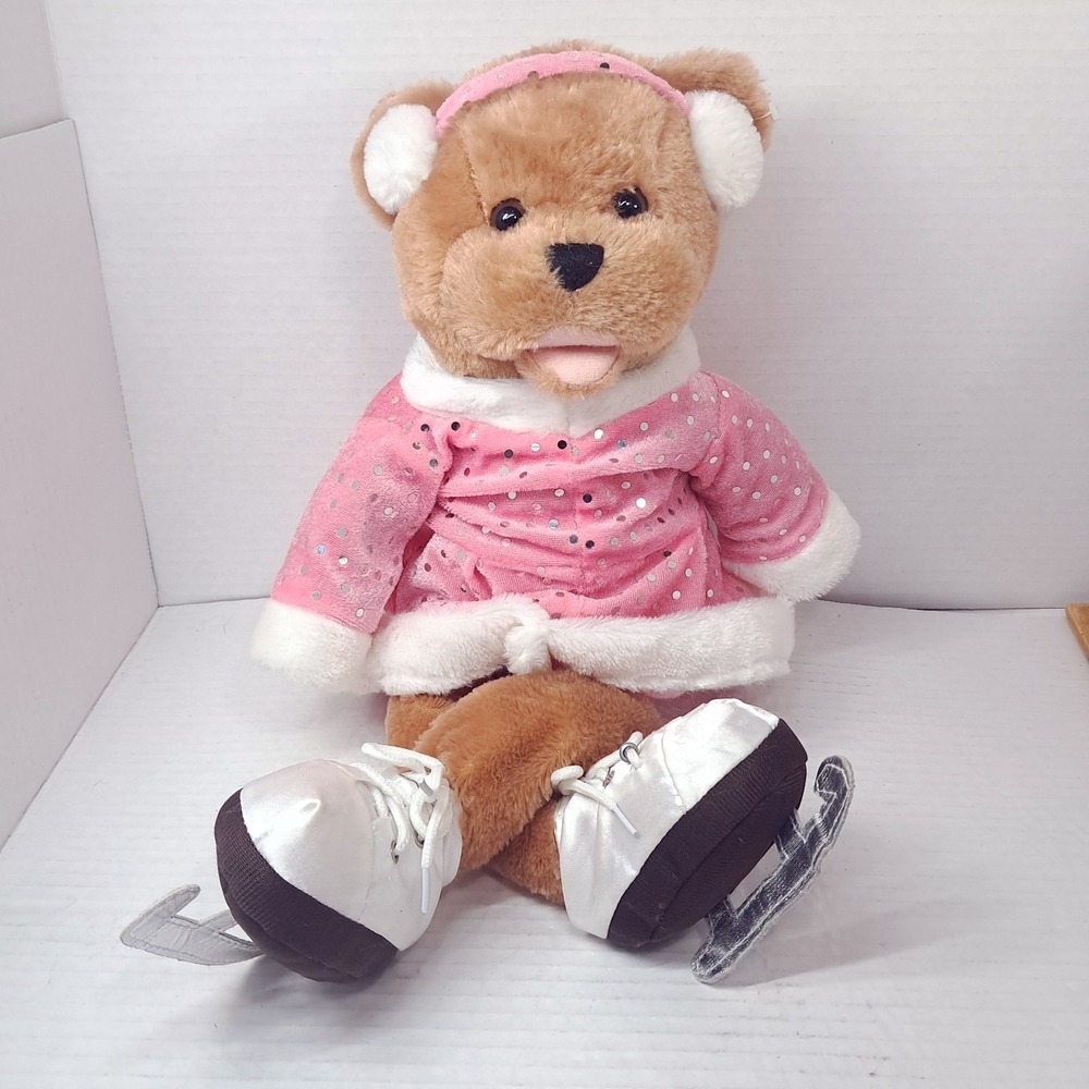 PBC Bear Plush Crystal Ice figure Skater Skates Let It Snow Chantilly Lane sings